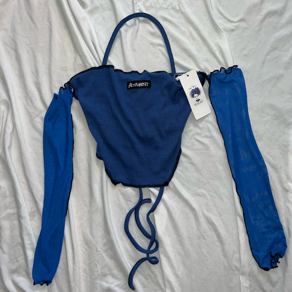 Lace-up halter top
